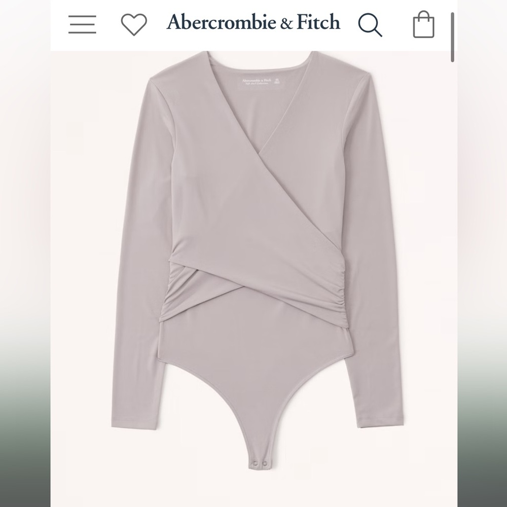 Abercrombie & Fitch Taupe Gray Soft L Bodysuit NWT